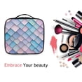 thumbnail image 6 of FORMRS Travel Makeup Bag Large Capacity Train Case Cosmetic Organizer with Adjustable Dividers, Purple Art Pattern, 6 of 8