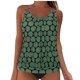 thumbnail image 1 of Trajes de Baño de Corte Alto para las Mujeres sin Mangas Impresión Push-Up Traje de Baño Acolchado Conjuntos de Blusa, Trajes de Baño de Cintura Alta para las Mujeres, 1 of 5