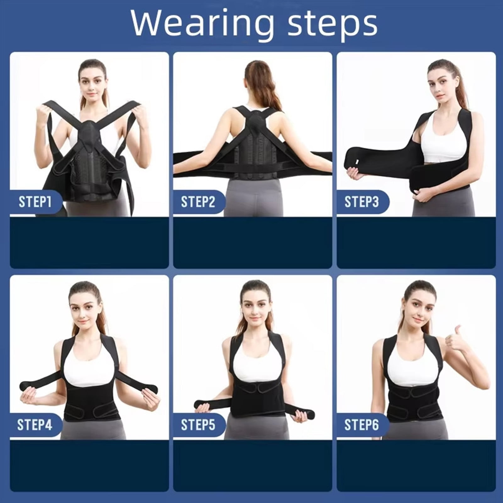 Posture Corrector for Women,Invisible Wear Back Brace,Unisex Design Shoulder Brace,Black,S