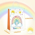 Mocoosy Rainbow Party Favor Bags for Kids Birthday, 18 Pack Rainbow