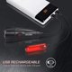 thumbnail image 5 of conjunto D'clairage De Vlo Super Lumineux, Puissants Phares Avant Et Arrire Led Recargables Por Usb, Batería De Litio 2000mah, Tanche, 4 Modos, 5 of 5