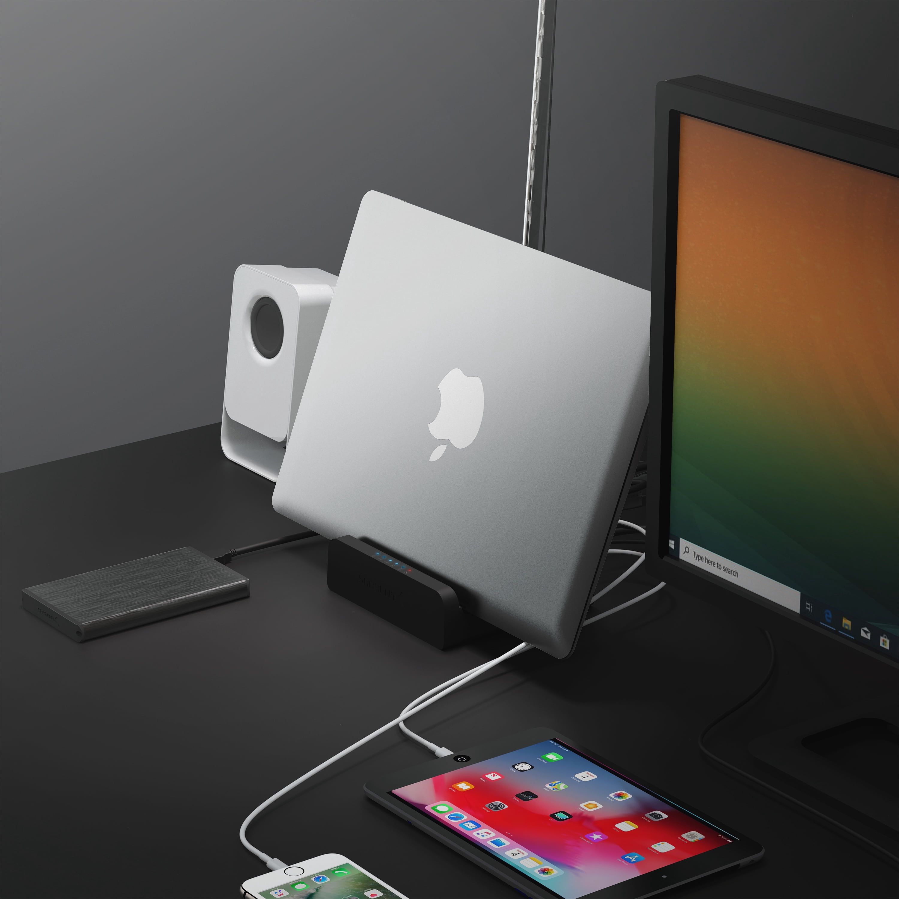 Sabrent USB 3.0 Universal Docking Station with Stand-Tablets and Laptops BK DS-RICA