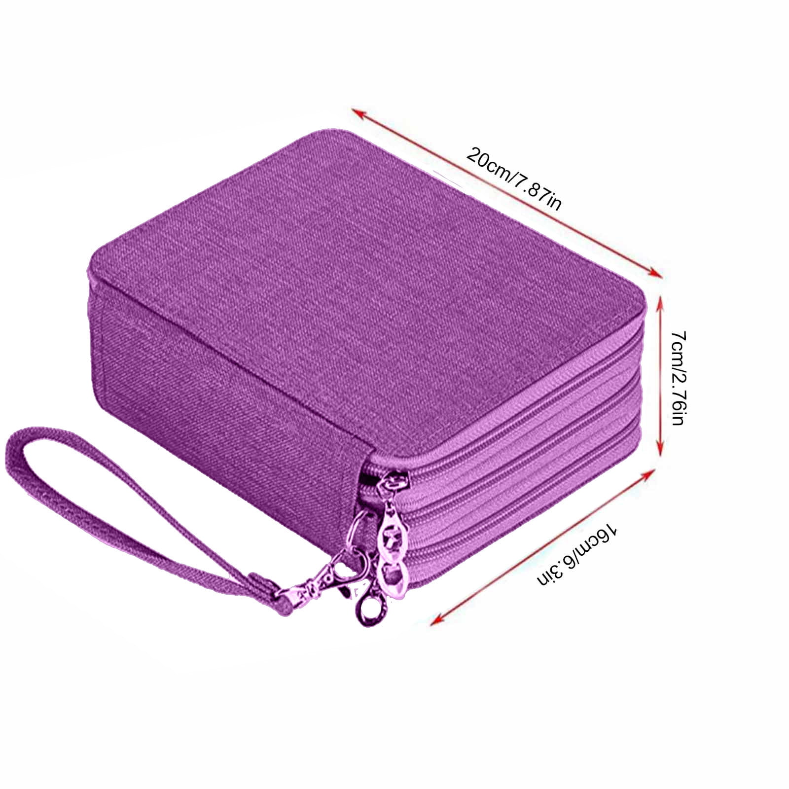 Specollect Clearance 4Pcs Large Capacity Pencil Case,72 Slots Colored Pencil Pouch Bag Portable Pencil Holder Stationery Organizer with Compartments for Office and Travel 20x7x16cm