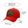 thumbnail image 2 of DAMAI Soft Baseball Hat Embroidered Dad Hat Four Leaf Clover Ireland Irish St Patrick's Men & Ladies Baseball Cap, 2 of 7