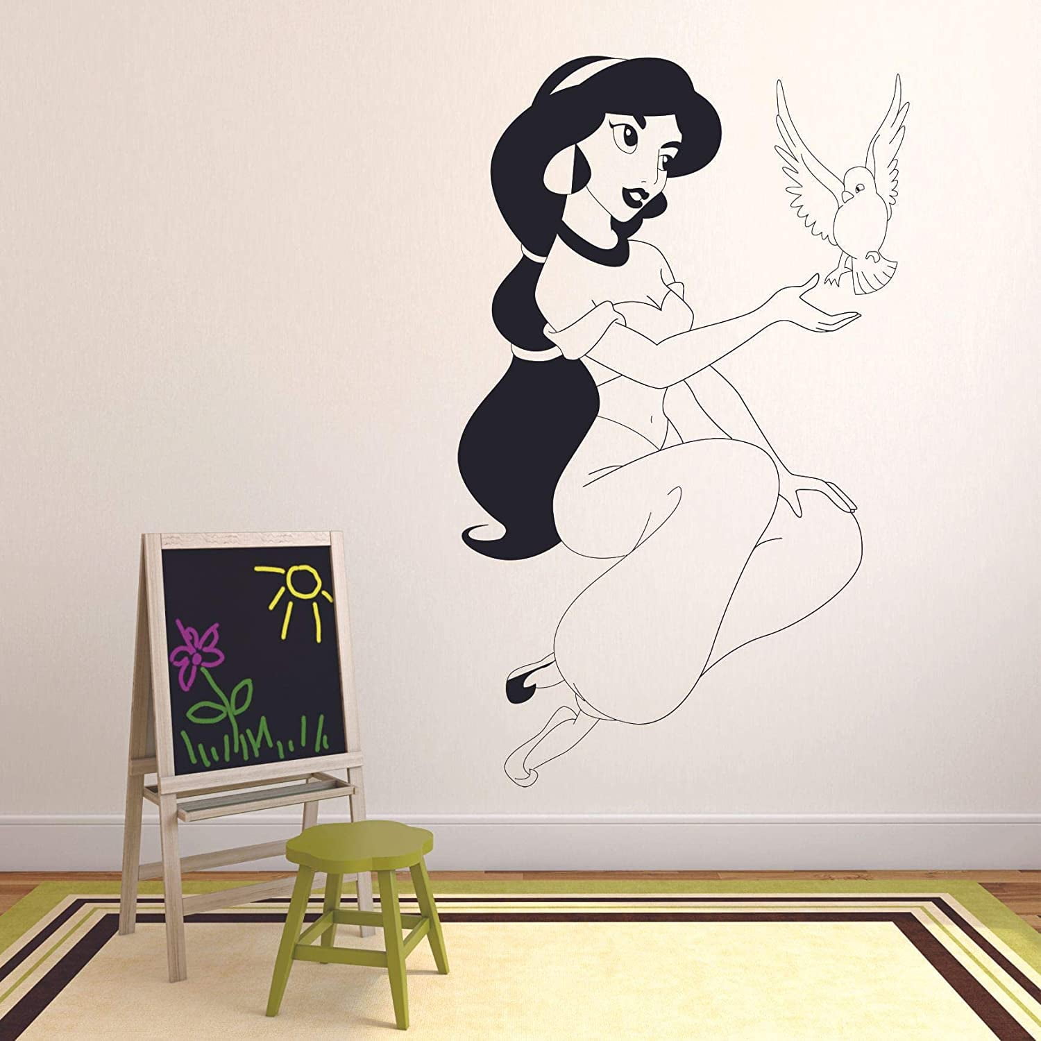 Princess Jasmine Aladdin Walt Disney Wall Sticker Vinyl Wall Art Decal
