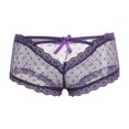 thumbnail image 1 of Faithtur Women See-through Lace Panties Solid Color Breathable Underpants, 1 of 7