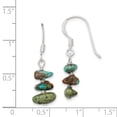 thumbnail image 2 of Auriga Fine Jewelry 925 Sterling Silver Three Turquoise Chip Dangle Earrings for Women, 2 of 6