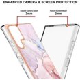thumbnail image 3 of For Samsung Galaxy S21 FE Case Hard back Marble Pattern Slim Design Enhanced Camera and Screen Protection Girls and Women Cover, 3 of 5