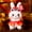 C, variante sur EGNMCR Nouvel An Chinois Lapin Peluches Jouet en Peluche Poupée Année Lunaire Lapin Ornement Lapin Cadeaux du Nouvel An Chinois pour la Maison Décoration du Festival du Printemps Poupée Lapin