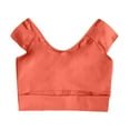 thumbnail image 4 of Sujetador deportivo largo acolchado para mujer - Top de entrenamiento de yoga con aberturas, camiseta sin mangas con tirantes para gimnasio, 4 of 5
