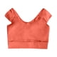 thumbnail image 4 of Sujetador deportivo largo acolchado para mujer - Top de entrenamiento de yoga con aberturas, camiseta sin mangas con tirantes para gimnasio, 4 of 5