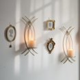 thumbnail image 4 of Juego de 2 Apliques de Pared AimtoHome en Metal Dorado para Velas, 4 of 5