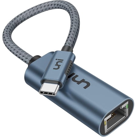 uni USB C to Ethernet Adapter, Driver Free RJ45 to USB C [Thunderbolt 3/4 Compatible], 1Gbps Type-C Gigabit Ethernet LAN Network Adapter for MacBook Pro/Air, iPhone 15 Pro/Max, XPS - Midnight Blue