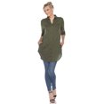 thumbnail image 1 of White Mark Women's Classic Button-Down Tunic Top, 1 of 6