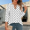 thumbnail image 2 of Posijego 3/4 Sleeve Tops for Women Business Casual V Neck Blouse Summer Loose Tunic Shirts for Women, 2 of 6