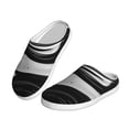 thumbnail image 2 of Picia Abstract Black White Swirls for Women's Lamb-hug Comfy Fleece House Slippers Memory Foam, Slip-on House Shoes Indoor Outdoor-35/36, 2 of 7