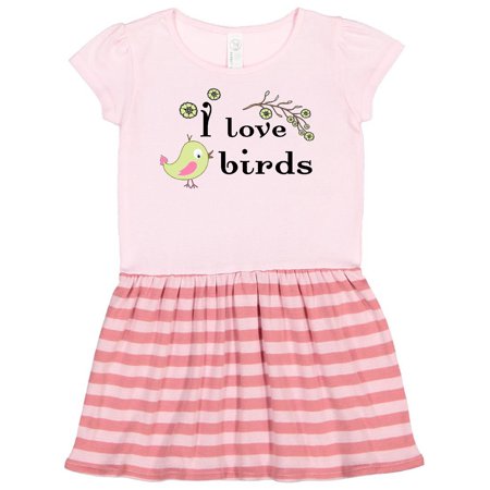 

Inktastic I Love Birds green Gift Toddler Girl Dress
