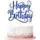 thumbnail image 2 of Topper para pastel Ruscalin Feliz Cumpleaños azul para fiesta y decoración, 2 of 8