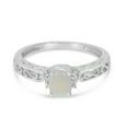 thumbnail image 6 of 14k White Gold Oval Opal And Diamond Ring, 6 of 6
