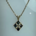 thumbnail image 2 of Natural Sapphire and Diamond Gold Tone Necklace, 2 of 4