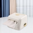 thumbnail image 4 of Funda de tejido rectangular con soporte para pañuelos faciales de resorte, Blanco, 4 of 8