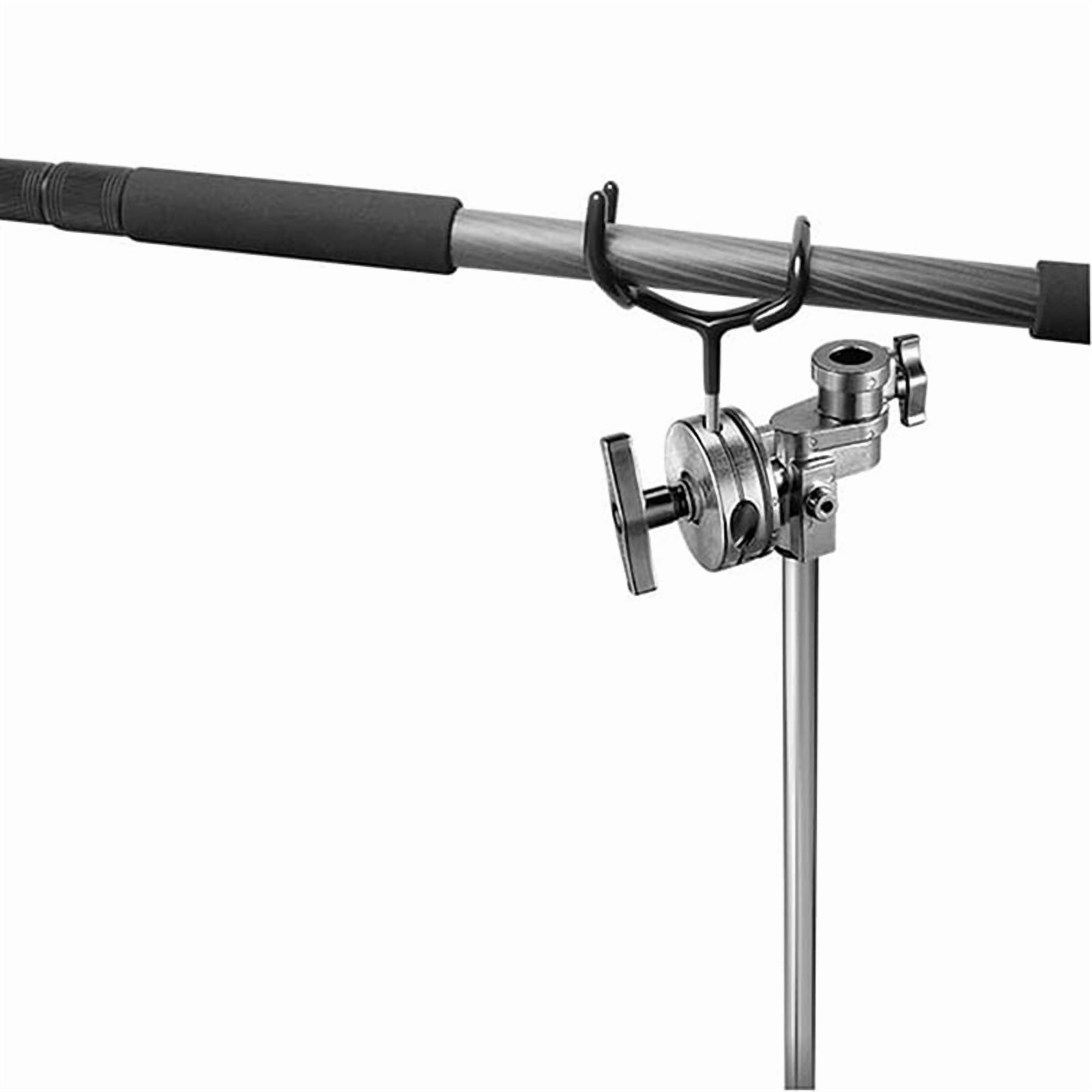 3X Metal Microphone Boompole Support Holder Audio Boom Pole Arm Stand for Microphone C-Stands,3 Boompole Holder,Black