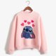 thumbnail image 1 of Turtleneck Hoodie Disney Stitch Funny Women Harajuku Cute Lilo and Stitch Anime Sweatshirt Manga Streetwear Hoody FemaleS Gao Jinjia LED, 1 of 2