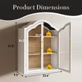 thumbnail image 3 of Arched Bathroom Wall Cabinet with Glass Doors, Above Toilet Cabinet, 3 of 7