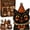 Black Cat, variant on Guvpev Vintage Halloween Wooden Tabletop Decor, Spooky Cartoon Halloween Vampire Cat Rustic Farmhouse Tiered Tray Figurines for Home, Office & Party Table Centerpiece Decorations