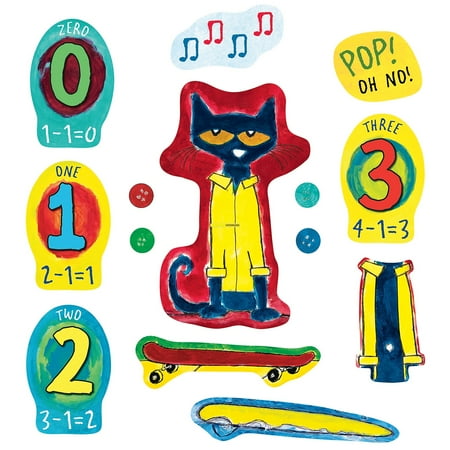 UPC: 0798490228522 | Little Folks Visuals Pete the Cat and His Four Groovy Buttons Flannelboard Set 15/set (LFV22852)