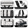 thumbnail image 3 of Teacher Tote Bag,White Ballerina Unicorn Pattern Teacher Utility Tote Bag,Large Work Tote Bags for Women with Multiple Pockets,Top Zipper Closure,13.8x10.6x6.7 Inch, 3 of 5