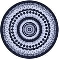 thumbnail image 1 of Ahgly Company Machine Washable Indoor Square Transitional Night Blue Area Rugs, 3' Square, 1 of 7