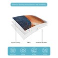 thumbnail image 5 of Navy Blue Burnt Orange Queen Size Down Alternative Comforter, Lightweight Comforter Quilt Bedding Set with Pillow Shams Artwork Vintage Geometric All Seasons Bed Comforter Duvet Insert 90"x96", 5 of 7