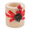 thumbnail image 2 of Wooden Candle Holder Exquisite Simple European Style Portable Desktop Candlestick for Christmas Decoration Cylindrical, 2 of 9