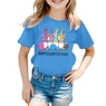 thumbnail image 5 of Girls Easter Mother's Day Bunny Shirt Vintage Loose Fit Yellow Flowers Bunny Easter Story Tshirt Children Easter Tees Outfit Crew Neck Short Sleeve T-Shirt Top, 5 of 5