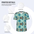 thumbnail image 3 of Uemuo Turtles And Seahorses Print Mens Polo Shirts Baseball T-shirt Performance Short Sleeve Golf Shirt Moisture Wicking Athletic Casual Collared T-Shirt-4X-Large, 3 of 7