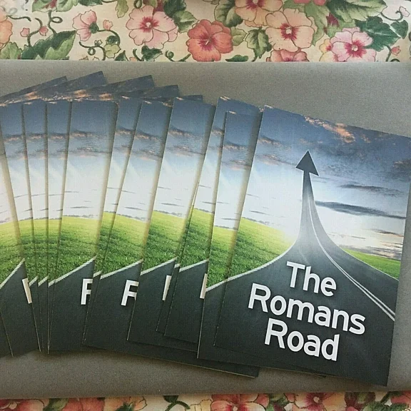 KNACK- Lot 12 New "The Romans Road" 6 Steps To Heaven Bookmarks Bible Christian Tracts