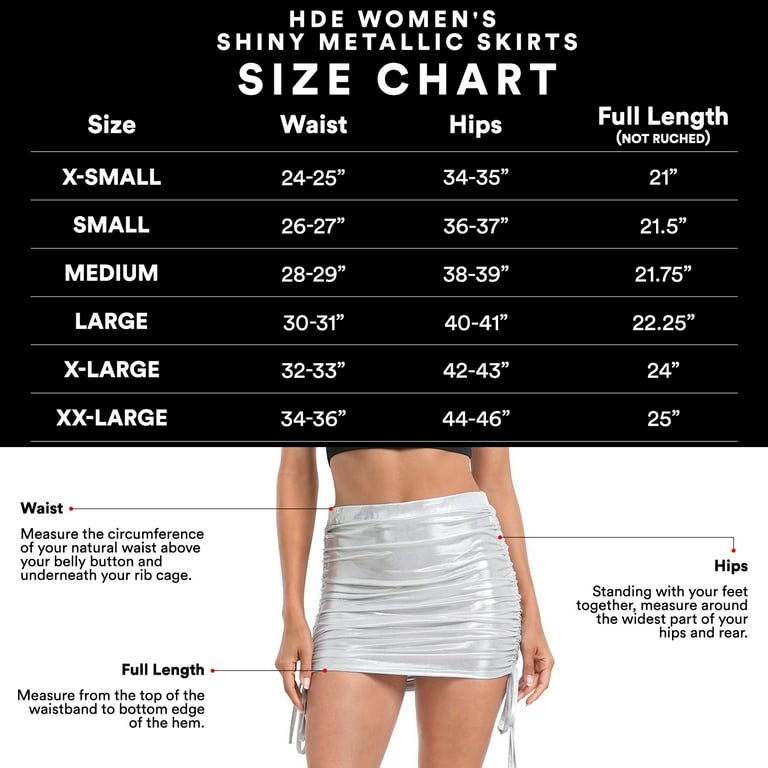 HDE Women's Shiny Metallic Drawstring Bodycon Mini Skirt Hot HDE Women's Shiny Metallic Drawstring Bodycon Mini Skirt Hot