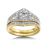 1/2 Carat Diamond 14kt Yellow Gold Bridal Set