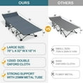 thumbnail image 3 of ABORON 2 Packs Oversized XXL Folding Camping Cot for Adults & Kids, 78" L x 32" W x 18" H Large Folding Guest Bed Cots, Sleeping Cot Folding Bed with 2 Sided Mattress & Carry Bag, Up to 900lbs, 3 of 10