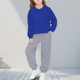 thumbnail image 2 of BLVB Toddler Boys Girls Clothes 2 Piece Fashion Fall Outfits Oversize Pullover Sweatshirt and Sweatpant Kids Jogger Sweatsuit Sets with Pockets, 2 of 7