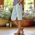 thumbnail image 2 of Shorts for Women Summer Elastic High Waisted Stylish Printed Loose Capri Pants Trendy Casual Shorts S-2XL, 2 of 5