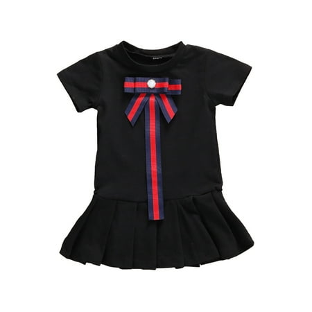 

Bmnmsl Kids Girls Dress Short Sleeve Dress One-Piece For Toddler Girls