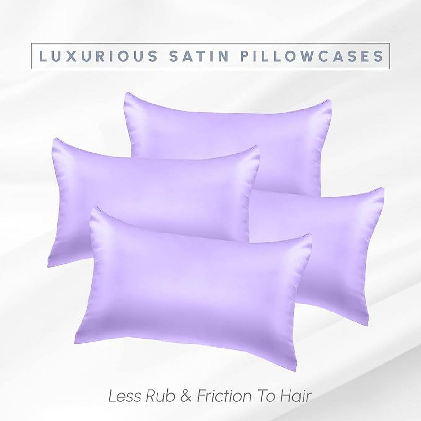 6 Pieces Pillowcase Set with Hidden Zipper closure, Standard/Queen, Lilac