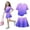 Purple, variant on Summer Outfits for Kids Girls Size 7-8 Girls 2 Piece Outfits Cute Preppy Clothing Sets Casual Short Sleeve T Shirts Top and Skirts Athletic Lounge Set Wine 5-6 Years