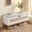 Gold and White, variant on ELLEGNT 39.5" Rattan Flip-Top Storage Chest with Padded Seat –  Safety Hinges for Bedroom, Living Room, or Entryway, Gold + White