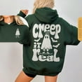 thumbnail image 4 of "Creep It Real" Skateboard Ghost Hoodie – Funny Halloween Pullover with Spooky Ghost Skater Graphic for Trendy Fall Streetwear, 4 of 6