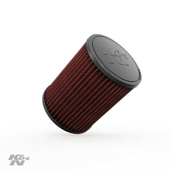 K&N Universal Clamp-On Engine Air Filter: Washable and Reusable: Round Straight; 3 in (76 mm) Flange ID; 6.5 in (165 mm) Height; 5 in (127 mm) Base; 5 in (127 mm) Top , RU-2820