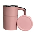 thumbnail image 1 of Taza de café eléctrica con agitación automática de 380 ml, versátil para chocolate, café y cacao Rosa, 1 of 7