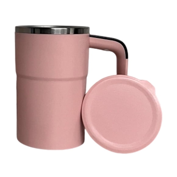 Taza de café eléctrica con agitación automática, tapa y control de temperatura Rosa